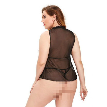 Plus Size Sexy Lingerie Lace Sexy Sleepwear Sexy Semi-Transparent Lace - Yara fashion  17351391 Plus Size Sexy Lingerie Lace Sexy Sleepwear Sexy Semi-Transparent Lace 