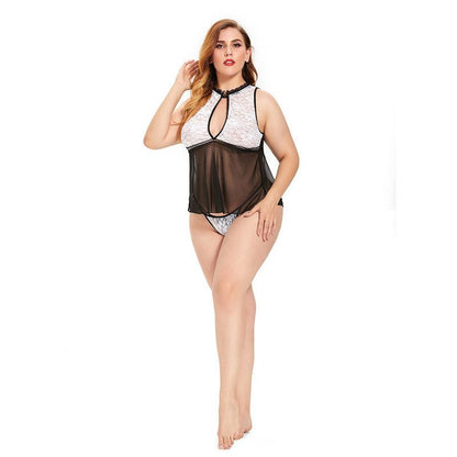 Plus Size Sexy Lingerie Lace Sexy Sleepwear Sexy Semi-Transparent Lace - Yara fashion  26678473 Plus Size Sexy Lingerie Lace Sexy Sleepwear Sexy Semi-Transparent Lace 