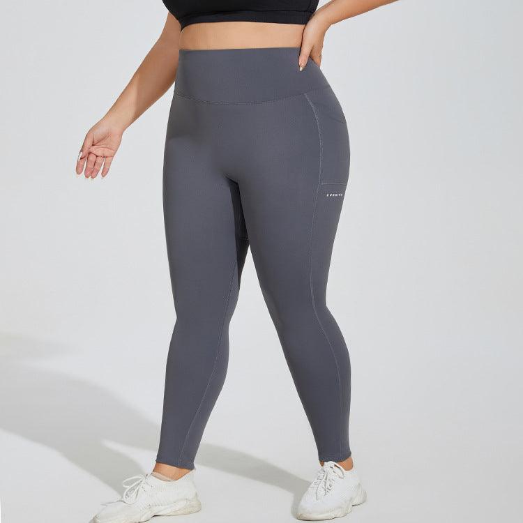 Plus Size Sports Pocket Fitness Trousers Letter Graphic Peach Pants Running Hip Raise High Waist Stretch Tights Yoga Pants Women - Yara fashion  68073232 Plus Size Sports Pocket Fitness Trousers Letter Graphic Peach Pants Running Hip Raise High Waist Stretch Tights Yoga Pants Women 