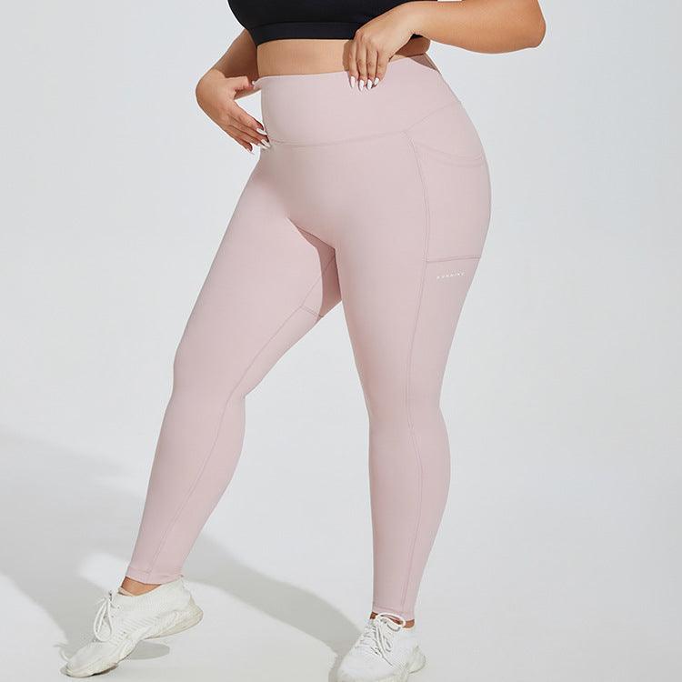 Plus Size Sports Pocket Fitness Trousers Letter Graphic Peach Pants Running Hip Raise High Waist Stretch Tights Yoga Pants Women - Yara fashion  60729093 Plus Size Sports Pocket Fitness Trousers Letter Graphic Peach Pants Running Hip Raise High Waist Stretch Tights Yoga Pants Women 