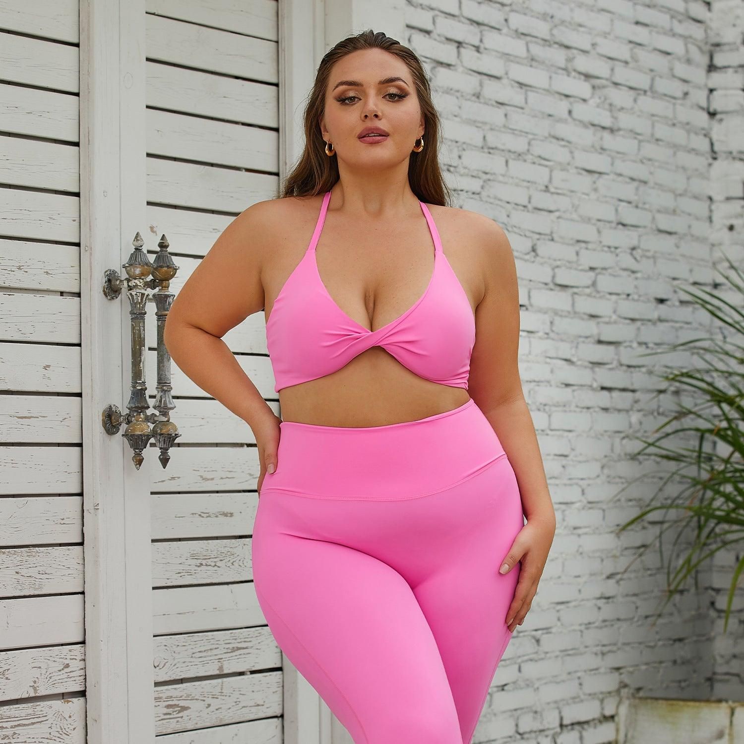 Plus Size Yoga Wear Suit Women High Top Sports Tight Nude Feel Quick-Drying Workout Clothes - Yara fashion  23669141 Plus Size Yoga Wear Suit Women High Top Sports Tight Nude Feel Quick-Drying Workout Clothes 