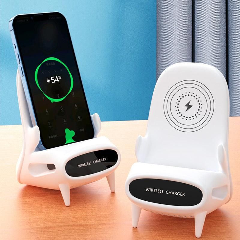 Portable Mini Chair Wireless Charger Desk Mobile Phone Holder Wireless Charger 10W Fast Charge Special Gift - Yara fashion  76332445 Portable Mini Chair Wireless Charger Desk Mobile Phone Holder Wireless Charger 10W Fast Charge Special Gift 