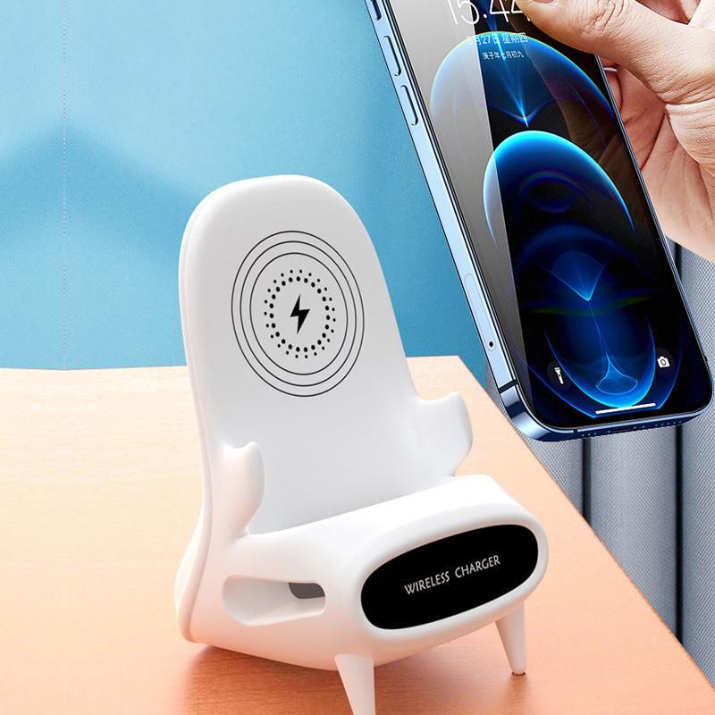 Portable Mini Chair Wireless Charger Desk Mobile Phone Holder Wireless Charger 10W Fast Charge Special Gift - Yara fashion  95762250 Portable Mini Chair Wireless Charger Desk Mobile Phone Holder Wireless Charger 10W Fast Charge Special Gift 