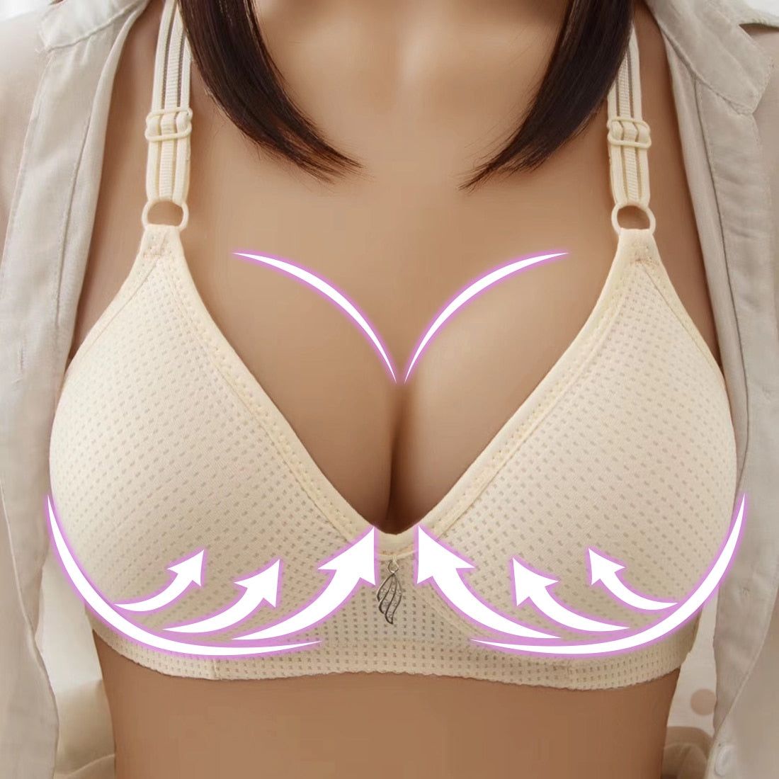 Push Up Bra Anti-sag Bra For Women Solid Color Sexy Fashion Underwear Comfortable Soft Female Bra Large Size Sports Lingerie - Yara fashion  23872960 Push Up Bra Anti-sag Bra For Women Solid Color Sexy Fashion Underwear Comfortable Soft Female Bra Large Size Sports Lingerie 