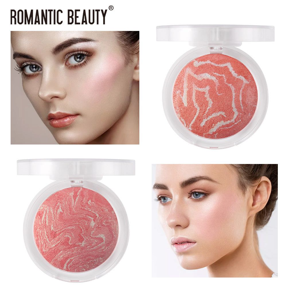 Romantic Beauty Highlighter Blush All-in-One Blush Palette Makeup Pearl Baked Powder Blush Palette - Yara fashion  11622589 Romantic Beauty Highlighter Blush All-in-One Blush Palette Makeup Pearl Baked Powder Blush Palette 