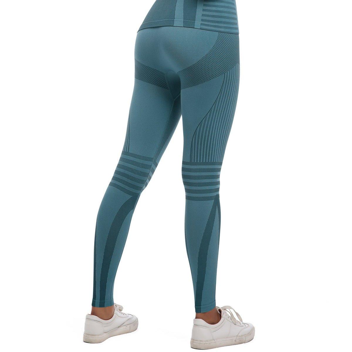 Seamless Knitted Yoga Pants Outdoor Sports Cycling Clothing Ski Women Thermal Underwear Fitness Pants Sets - Yara fashionYara fashion