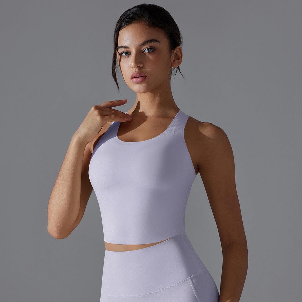 Seamless Sport Beauty Back Underwear Skin Friendly Nude Feel Breathable Yoga Vest Shockproof Push up Beauty Back Yoga Bra - Yara fashion  97208247 Seamless Sport Beauty Back Underwear Skin Friendly Nude Feel Breathable Yoga Vest Shockproof Push up Beauty Back Yoga Bra 