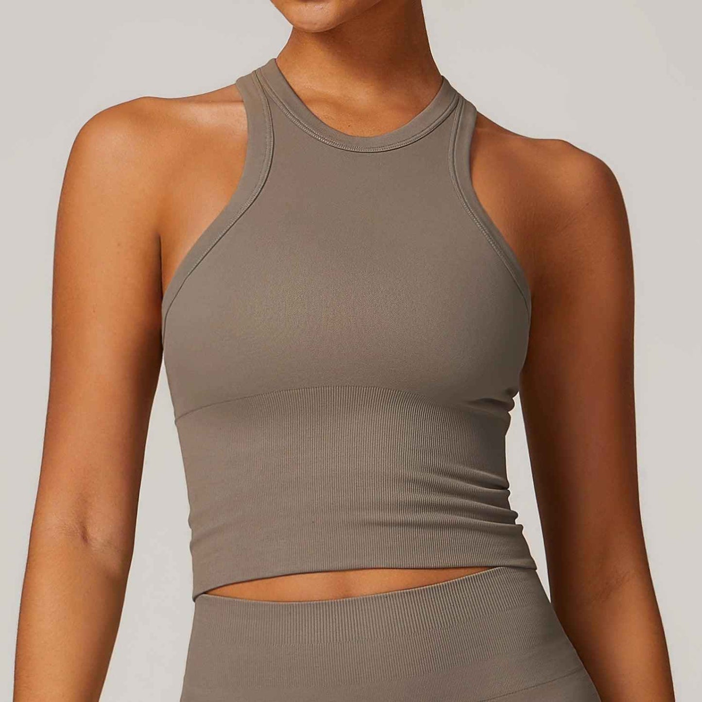 Seamless Tight I Shaped Beauty Back Yoga Vest One Piece Belly Covering Sports Top Yoga Clothes for Women - Yara fashion Yara fashion 49.99