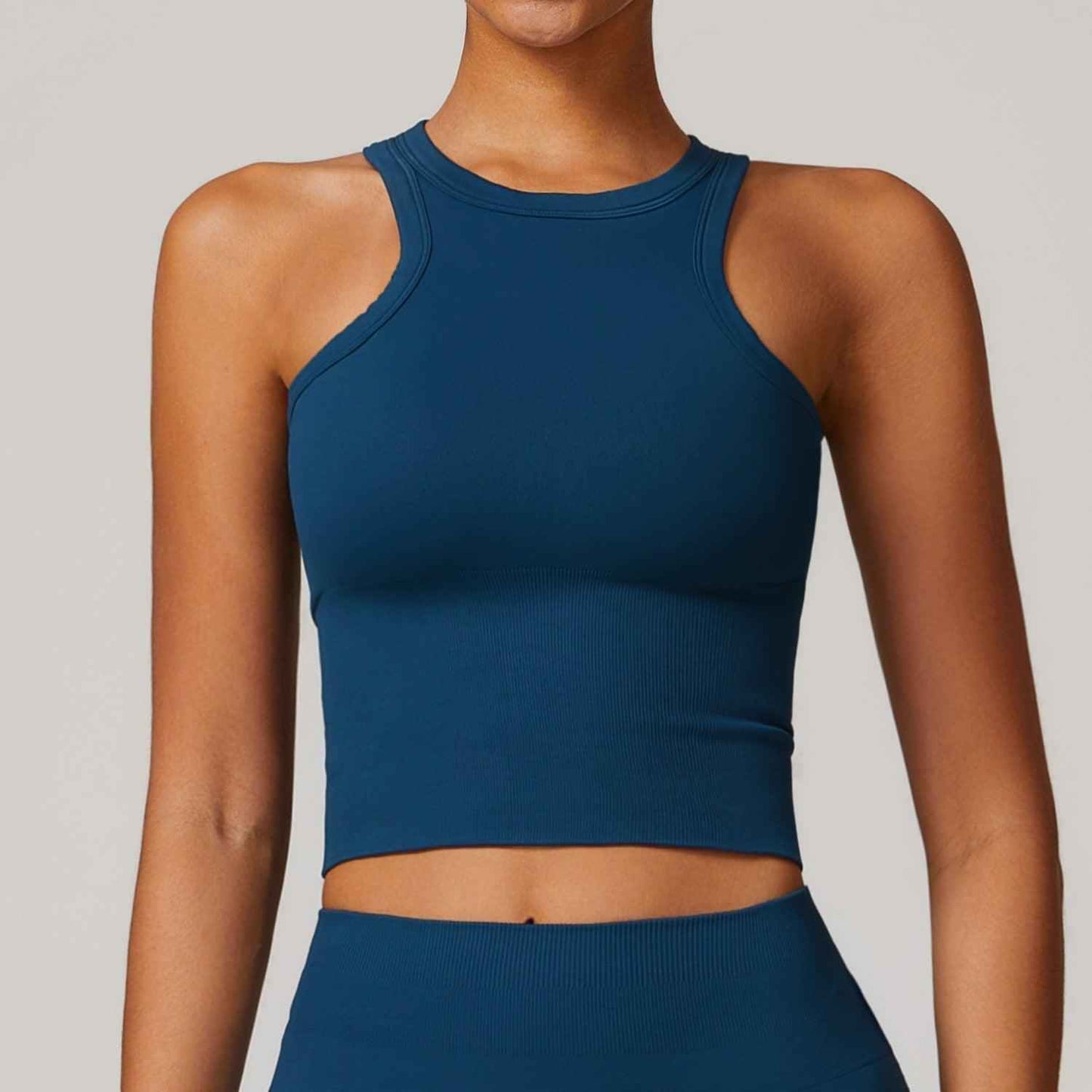 Seamless Tight I Shaped Beauty Back Yoga Vest One Piece Belly Covering Sports Top Yoga Clothes for Women - Yara fashion Yara fashion 49.99