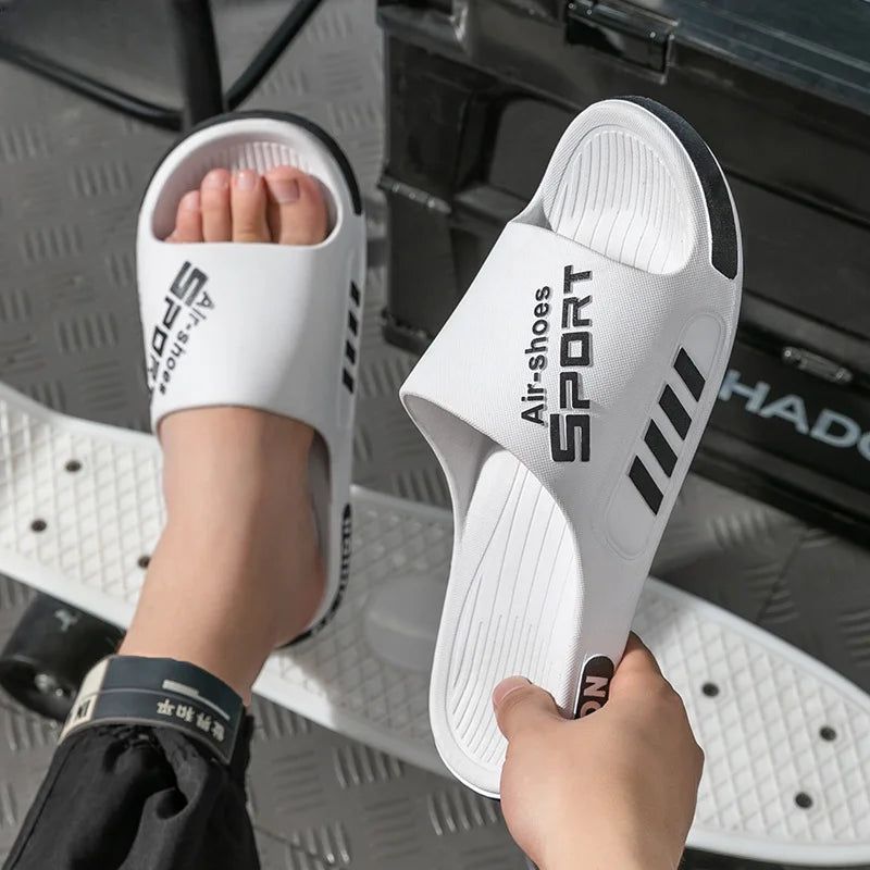 Slippers Summer PVC Soft Slippers for Male Outdoor Thicken Anti-slip Beach Sandals Bathroom Home Flip Flop 2024 New Sandal - Yara fashion  13630896 Slippers Summer PVC Soft Slippers for Male Outdoor Thicken Anti-slip Beach Sandals Bathroom Home Flip Flop 2024 New Sandal 