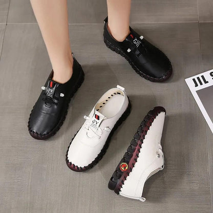 Sneakers Women Shoes Loafers Lace Up Leather Flat New Spring 2024 Casual comfortable Mom Shoe Mujer Zapatos Chaussure Femme - Yara fashion  91556613 Sneakers Women Shoes Loafers Lace Up Leather Flat New Spring 2024 Casual comfortable Mom Shoe Mujer Zapatos Chaussure Femme 