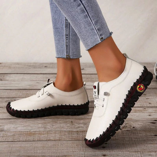 Sneakers Women Shoes Loafers Lace Up Leather Flat New Spring 2024 Casual comfortable Mom Shoe Mujer Zapatos Chaussure Femme - Yara fashion  70393149 Sneakers Women Shoes Loafers Lace Up Leather Flat New Spring 2024 Casual comfortable Mom Shoe Mujer Zapatos Chaussure Femme 