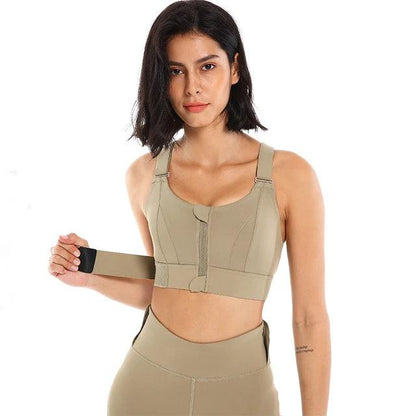 Sports Bras Tights Crop Top Women Yoga Vest Front Zipper Plus Size Adjustable Strap Shockproof Gym Fitness Athletic Brassiere - Yara fashion  99225168 Sports Bras Tights Crop Top Women Yoga Vest Front Zipper Plus Size Adjustable Strap Shockproof Gym Fitness Athletic Brassiere 