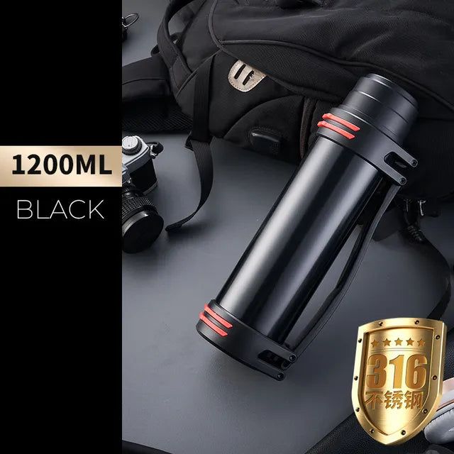 Stainless Steel Thermos Bottle Vacuum Large capacity Flasks Water Bottle Insulated Water Outdoor travel Bottle Cup Keeping Warm - Yara fashion  32870647 Stainless Steel Thermos Bottle Vacuum Large capacity Flasks Water Bottle Insulated Water Outdoor travel Bottle Cup Keeping Warm 