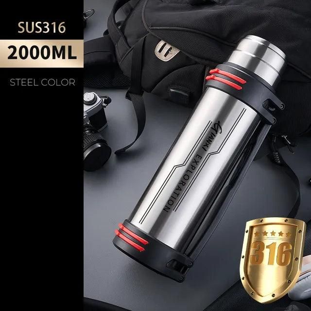 Stainless Steel Thermos Bottle Vacuum Large capacity Flasks Water Bottle Insulated Water Outdoor travel Bottle Cup Keeping Warm - Yara fashion  86870684 Stainless Steel Thermos Bottle Vacuum Large capacity Flasks Water Bottle Insulated Water Outdoor travel Bottle Cup Keeping Warm 