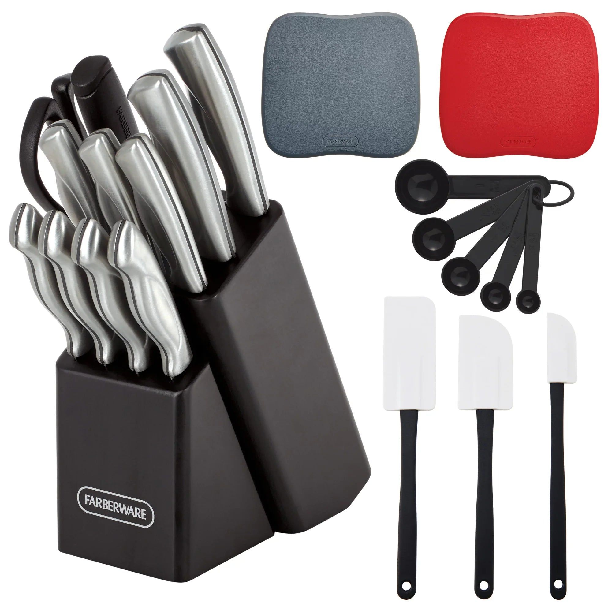 Stamped Stainless Steel Cutlery and Knives Utensil Set 22-piece - Yara fashion  92380671 Stamped Stainless Steel Cutlery and Knives Utensil Set 22-piece 