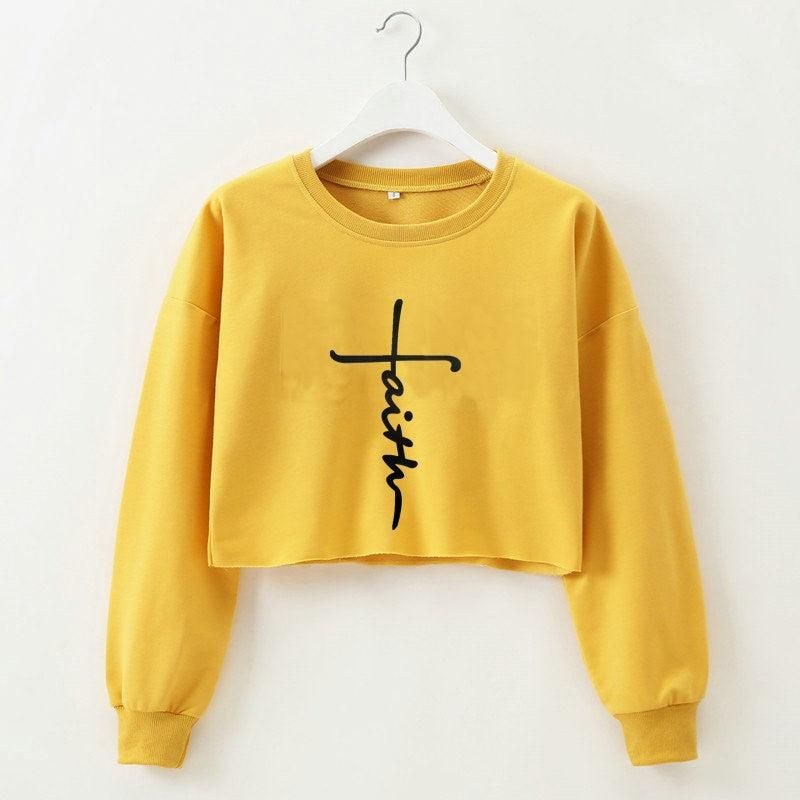 Street Autumn Winter Women Wear Sweater Letter Graphic Print Cropped Long Sleeves Round Neck Top Women - Yara fashion  57227781 Street Autumn Winter Women Wear Sweater Letter Graphic Print Cropped Long Sleeves Round Neck Top Women 