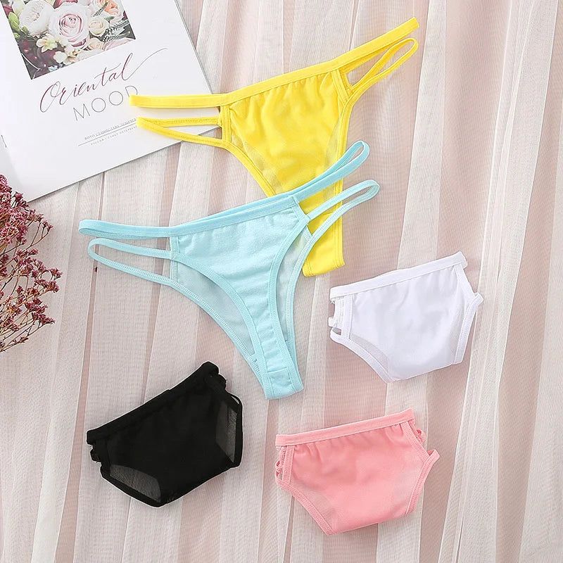 Thin Mesh Sexy Thongs Transparent Women's Underwear Cotton Crotch Hollow Out Traceless Panties Low Waist Seamless Briefs - Yara fashion  90621428 Thin Mesh Sexy Thongs Transparent Women's Underwear Cotton Crotch Hollow Out Traceless Panties Low Waist Seamless Briefs 