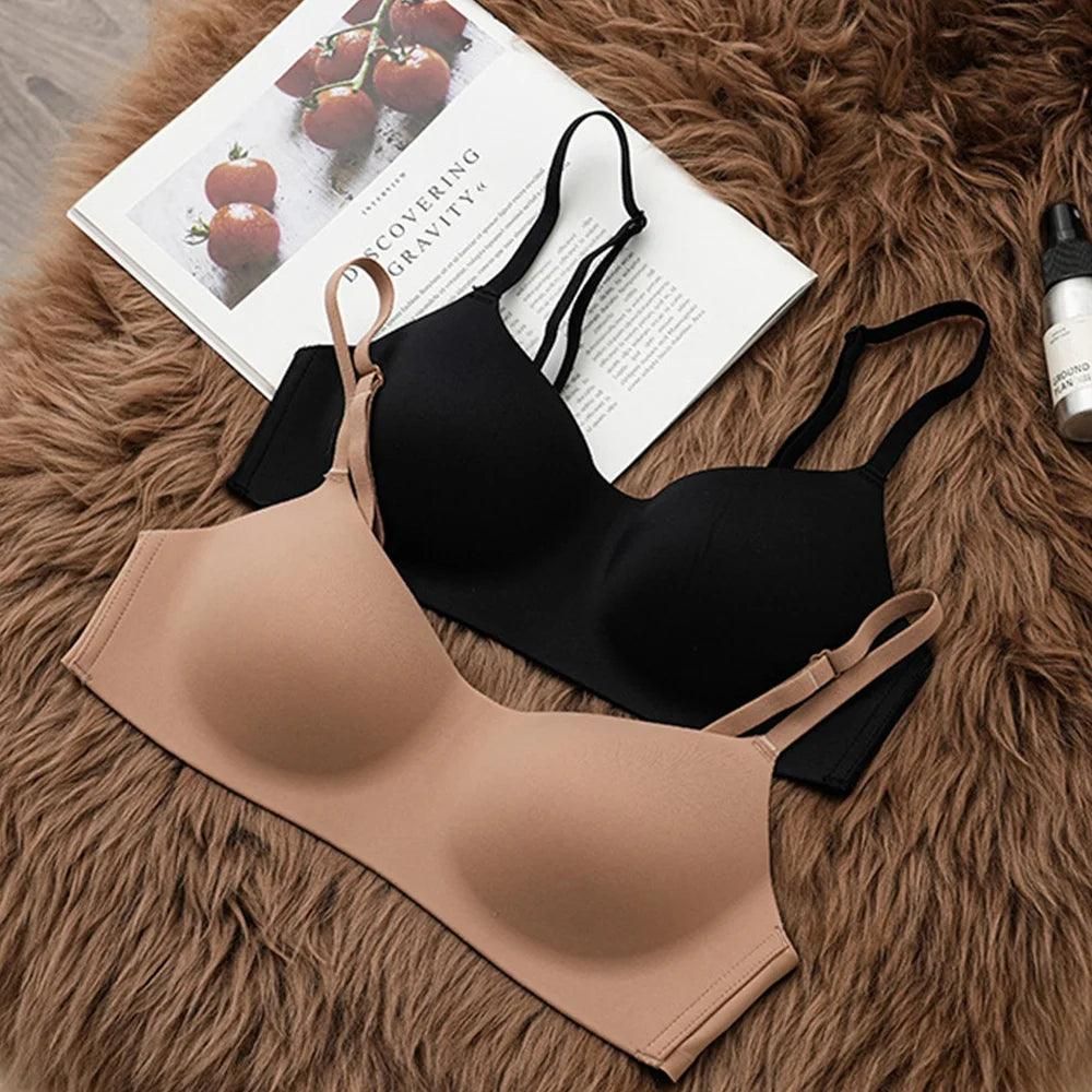 Thin Seamless Women's Bra Push up Underwear Tube Top Bras Lingerie Beauty Back Support Non-Wire Solid Comfort Bra Elastic Female - Yara fashion  31752790 Thin Seamless Women's Bra Push up Underwear Tube Top Bras Lingerie Beauty Back Support Non-Wire Solid Comfort Bra Elastic Female 