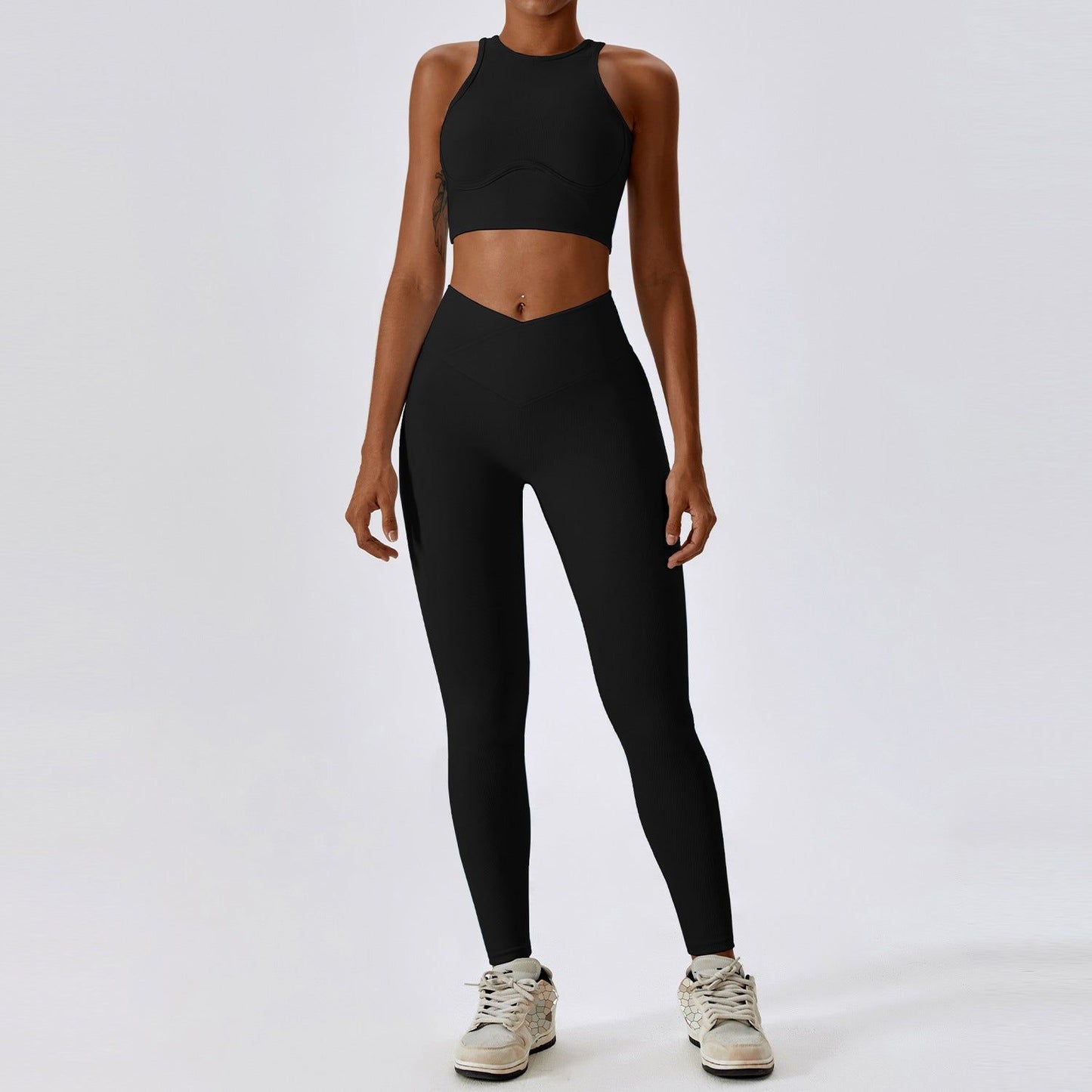 Thread Abdominal Shaping High Waist Beauty Back Yoga Suit Quick Drying Push up Hip Raise Skinny Workout Exercise Outfit - Yara fashion  83052127 Thread Abdominal Shaping High Waist Beauty Back Yoga Suit Quick Drying Push up Hip Raise Skinny Workout Exercise Outfit 