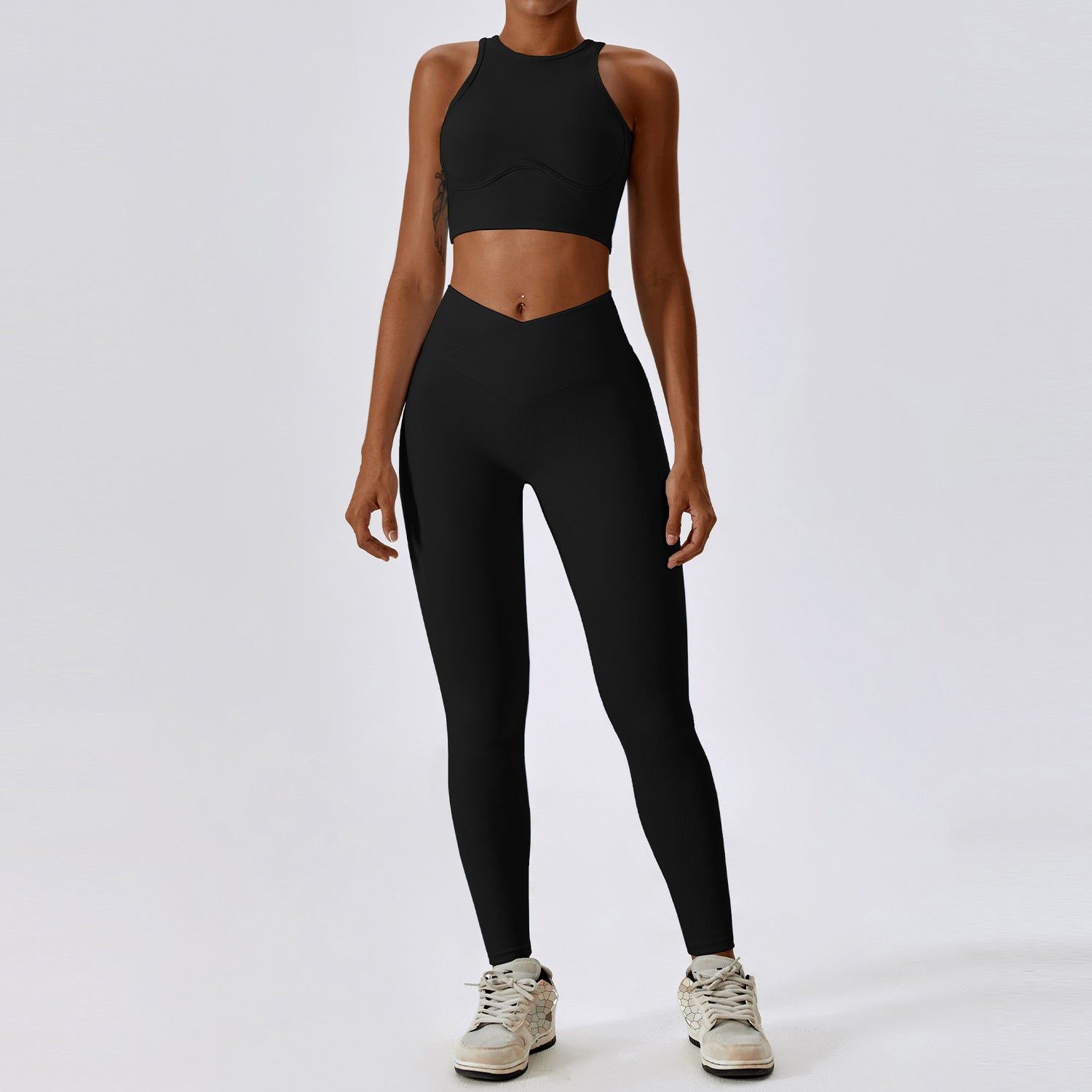 Thread Abdominal Shaping High Waist Beauty Back Yoga Suit Quick Drying Push up Hip Raise Skinny Workout Exercise Outfit - Yara fashion  83052127 Thread Abdominal Shaping High Waist Beauty Back Yoga Suit Quick Drying Push up Hip Raise Skinny Workout Exercise Outfit 