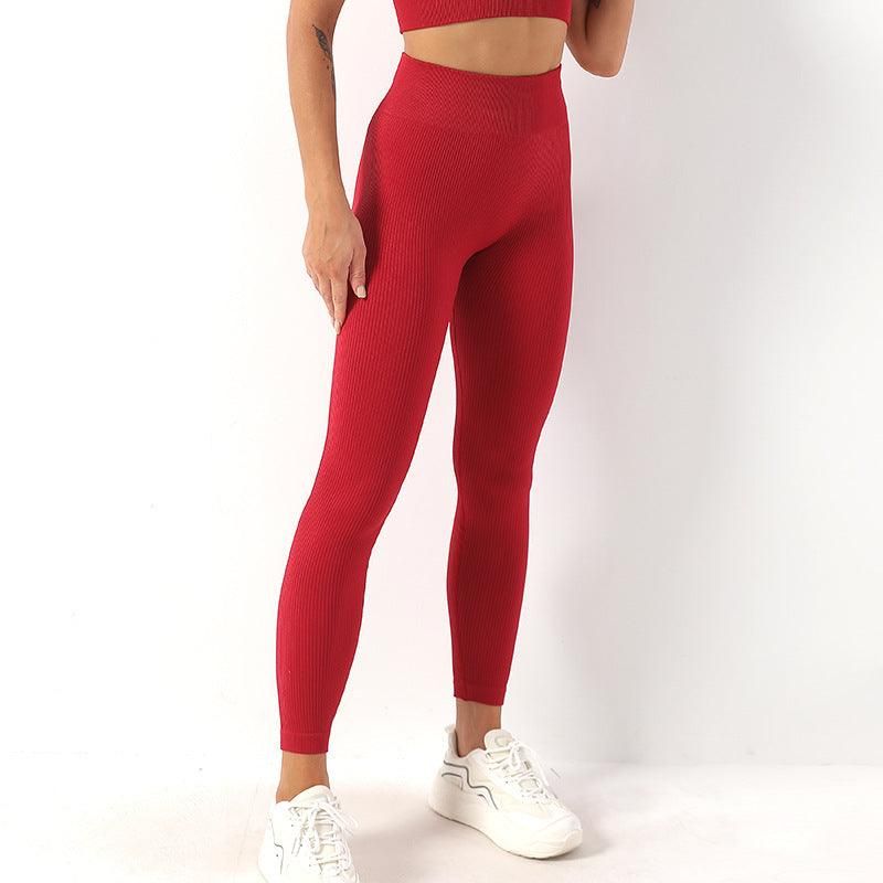 Thread Stretch Peach Hip Fitness Pants Hip Raise High Waist Seamless Yoga Pants Women Tight Yoga Exercise Pants - Yara fashion  56010745 Thread Stretch Peach Hip Fitness Pants Hip Raise High Waist Seamless Yoga Pants Women Tight Yoga Exercise Pants 