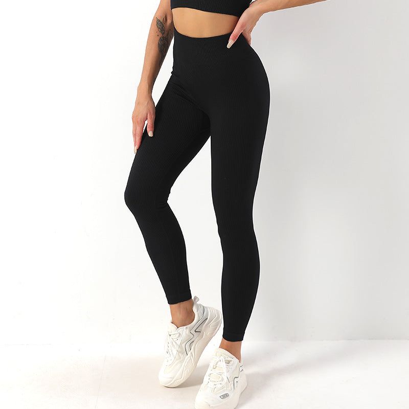 Thread Stretch Peach Hip Fitness Pants Hip Raise High Waist Seamless Yoga Pants Women Tight Yoga Exercise Pants - Yara fashion  90265796 Thread Stretch Peach Hip Fitness Pants Hip Raise High Waist Seamless Yoga Pants Women Tight Yoga Exercise Pants 