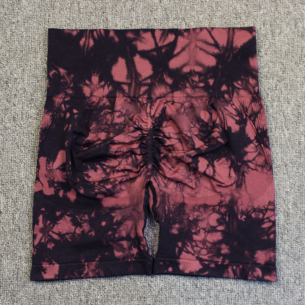 Tie-dye Printed Yoga Pants Summer Quick-drying Fitness Shorts Sexy High-waisted Hip-lifting Leggings Women Pants - Yara fashion  37743442 Tie-dye Printed Yoga Pants Summer Quick-drying Fitness Shorts Sexy High-waisted Hip-lifting Leggings Women Pants 