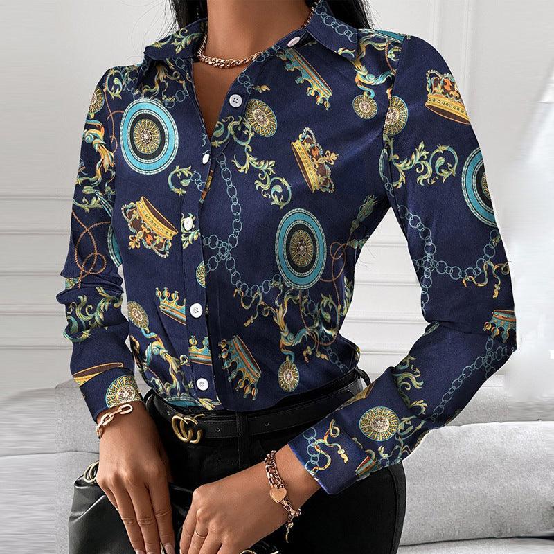 Top Shirt Spring Autumn Long Sleeve Elegant Single Breasted Cardigan Shirt Women - Yara fashion  20109562 Top Shirt Spring Autumn Long Sleeve Elegant Single Breasted Cardigan Shirt Women 