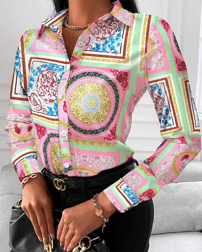 Top Shirt Spring Autumn Long Sleeve Elegant Single Breasted Cardigan Shirt Women - Yara fashion  75957820 Top Shirt Spring Autumn Long Sleeve Elegant Single Breasted Cardigan Shirt Women 