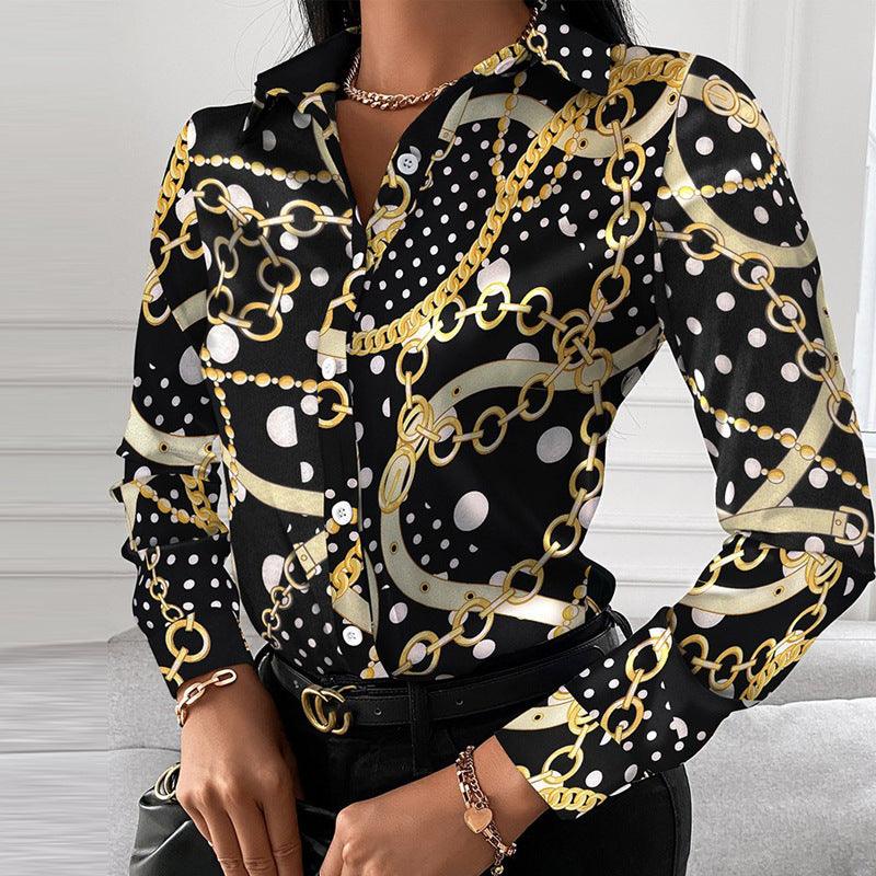 Top Shirt Spring Autumn Long Sleeve Elegant Single Breasted Cardigan Shirt Women - Yara fashion  85170632 Top Shirt Spring Autumn Long Sleeve Elegant Single Breasted Cardigan Shirt Women 