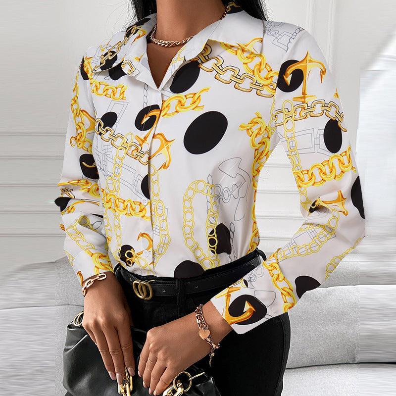 Top Shirt Spring Autumn Long Sleeve Elegant Single Breasted Cardigan Shirt Women - Yara fashion  74009313 Top Shirt Spring Autumn Long Sleeve Elegant Single Breasted Cardigan Shirt Women 