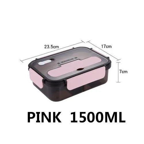 Transparent Lunch Box For Kids Food Storage Container With Lids Leak-Proof Microwave Food Warmer snacks bento box japanese style - Yara fashion  63496414 Transparent Lunch Box For Kids Food Storage Container With Lids Leak-Proof Microwave Food Warmer snacks bento box japanese style 