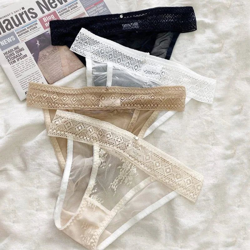 TrowBridge High Quality Women's Panties Exquisite Lace Female Underwear Sexy Lingerie Beauty Transparent Mesh Comfortable Briefs - Yara fashion  85167522 TrowBridge High Quality Women's Panties Exquisite Lace Female Underwear Sexy Lingerie Beauty Transparent Mesh Comfortable Briefs 