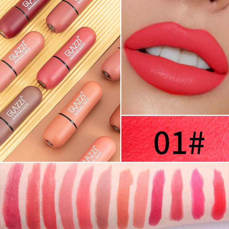 Velvet Air New Capsule Not Easy to Fall Out Lipstick Portable Matte Matte Flame Lipstick - Yara fashion  77066121 Velvet Air New Capsule Not Easy to Fall Out Lipstick Portable Matte Matte Flame Lipstick 