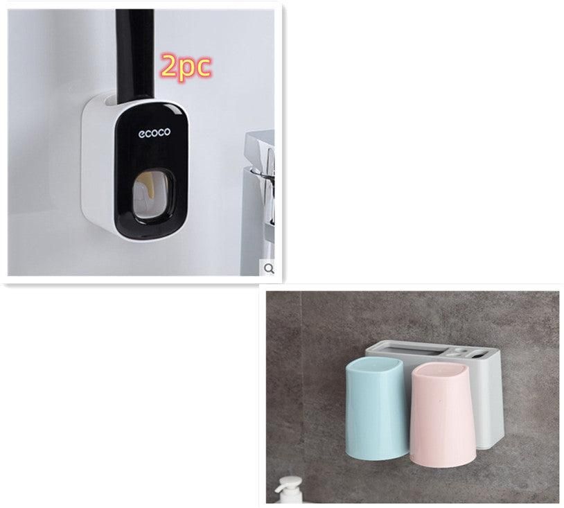 Wall Mounted Automatic Toothpaste Holder Bathroom Accessories Set Dispenser - Yara fashion  91417067 Wall Mounted Automatic Toothpaste Holder Bathroom Accessories Set Dispenser 