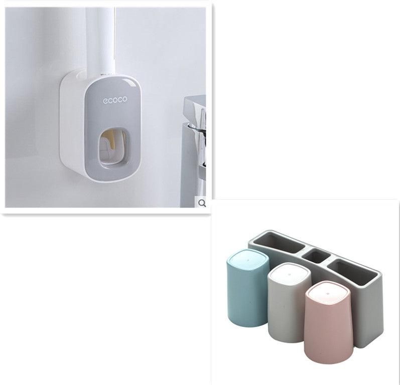 Wall Mounted Automatic Toothpaste Holder Bathroom Accessories Set Dispenser - Yara fashion  79854376 Wall Mounted Automatic Toothpaste Holder Bathroom Accessories Set Dispenser 