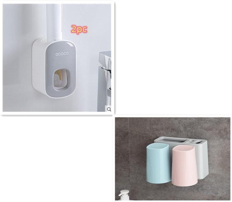 Wall Mounted Automatic Toothpaste Holder Bathroom Accessories Set Dispenser - Yara fashion  15389338 Wall Mounted Automatic Toothpaste Holder Bathroom Accessories Set Dispenser 