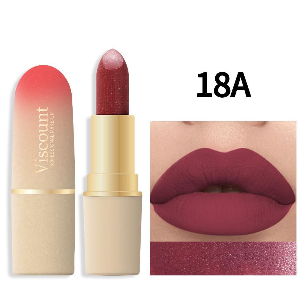 Waterproof And Durable Lipstick Velvet Fine Glitter Matte Lip And Cheek Dual-Use Lipstick - Yara fashion  2387658 Waterproof And Durable Lipstick Velvet Fine Glitter Matte Lip And Cheek Dual-Use Lipstick 