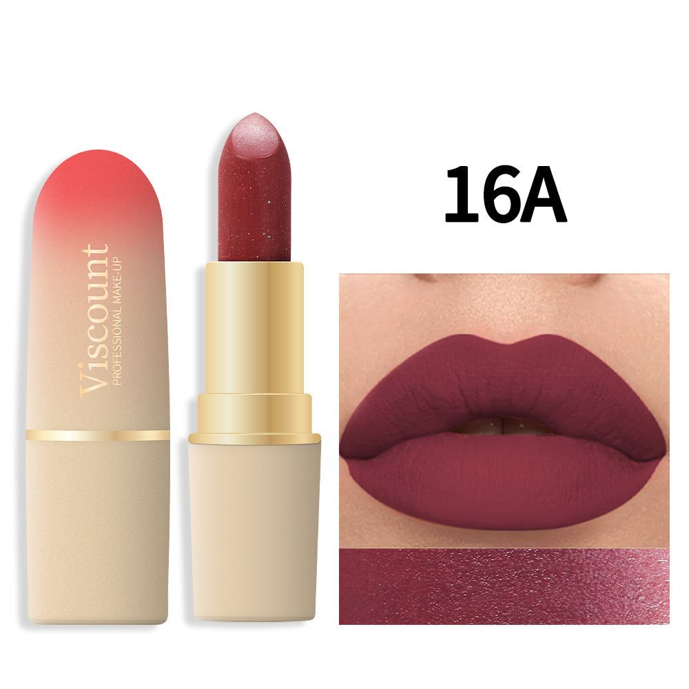 Waterproof And Durable Lipstick Velvet Fine Glitter Matte Lip And Cheek Dual-Use Lipstick - Yara fashion  20118076 Waterproof And Durable Lipstick Velvet Fine Glitter Matte Lip And Cheek Dual-Use Lipstick 