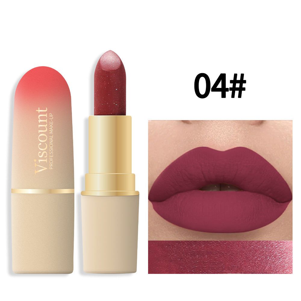 Waterproof And Durable Lipstick Velvet Fine Glitter Matte Lip And Cheek Dual-Use Lipstick - Yara fashion  64614362 Waterproof And Durable Lipstick Velvet Fine Glitter Matte Lip And Cheek Dual-Use Lipstick 