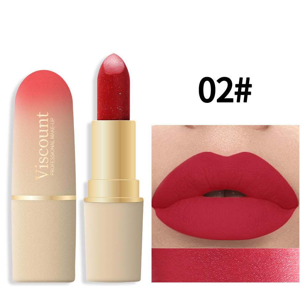 Waterproof And Durable Lipstick Velvet Fine Glitter Matte Lip And Cheek Dual-Use Lipstick - Yara fashion  59119739 Waterproof And Durable Lipstick Velvet Fine Glitter Matte Lip And Cheek Dual-Use Lipstick 