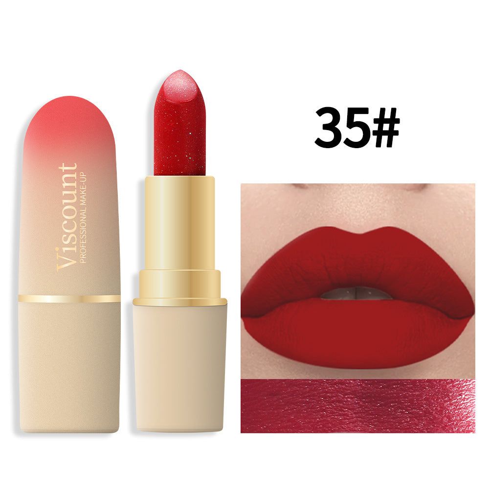 Waterproof And Durable Lipstick Velvet Fine Glitter Matte Lip And Cheek Dual-Use Lipstick - Yara fashion  36620899 Waterproof And Durable Lipstick Velvet Fine Glitter Matte Lip And Cheek Dual-Use Lipstick 