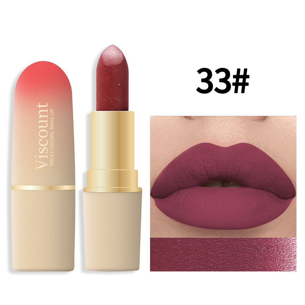 Waterproof And Durable Lipstick Velvet Fine Glitter Matte Lip And Cheek Dual-Use Lipstick - Yara fashion  31436150 Waterproof And Durable Lipstick Velvet Fine Glitter Matte Lip And Cheek Dual-Use Lipstick 