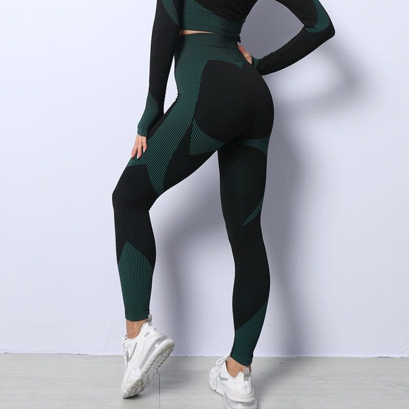 Wear Quick Drying Seamless High Waist Yoga Pants Women Tight Belly Trimming Peach Hip Exercise Workout Pants - Yara fashion  45740354 Wear Quick Drying Seamless High Waist Yoga Pants Women Tight Belly Trimming Peach Hip Exercise Workout Pants 