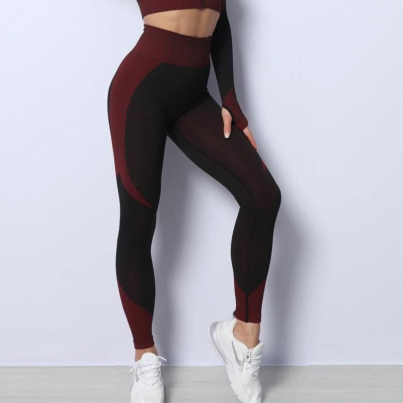 Wear Quick Drying Seamless High Waist Yoga Pants Women Tight Belly Trimming Peach Hip Exercise Workout Pants - Yara fashion  42645088 Wear Quick Drying Seamless High Waist Yoga Pants Women Tight Belly Trimming Peach Hip Exercise Workout Pants 