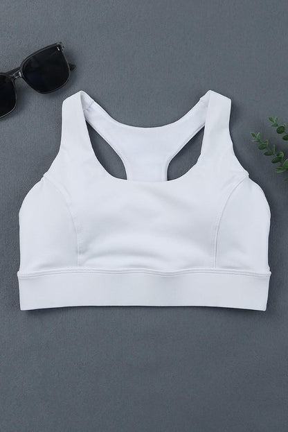 White Athletic Push Up Sports Bra - Yara fashion  15690175 White Athletic Push Up Sports Bra 