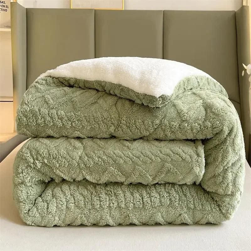 Winter Bedding Thick Quilt Blanket Thickened Warm Flannel Fleece Comforter for Cold Nights Set Bed Duvets Quilts the Blankets - Yara fashion  76075349 Winter Bedding Thick Quilt Blanket Thickened Warm Flannel Fleece Comforter for Cold Nights Set Bed Duvets Quilts the Blankets 