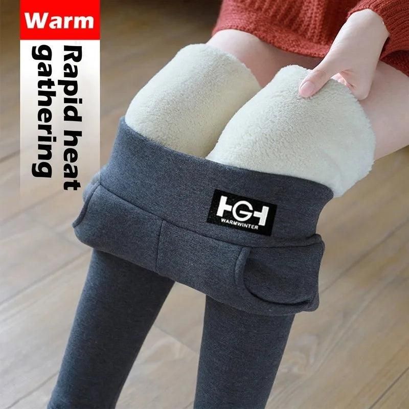 Winter Women Leggings Solid Warm Leggings Thicken Lambwool Hight Waist Fleece Keep Butt Lift High Stretchy Walking Pants Pocket - Yara fashion  43876147 Winter Women Leggings Solid Warm Leggings Thicken Lambwool Hight Waist Fleece Keep Butt Lift High Stretchy Walking Pants Pocket 