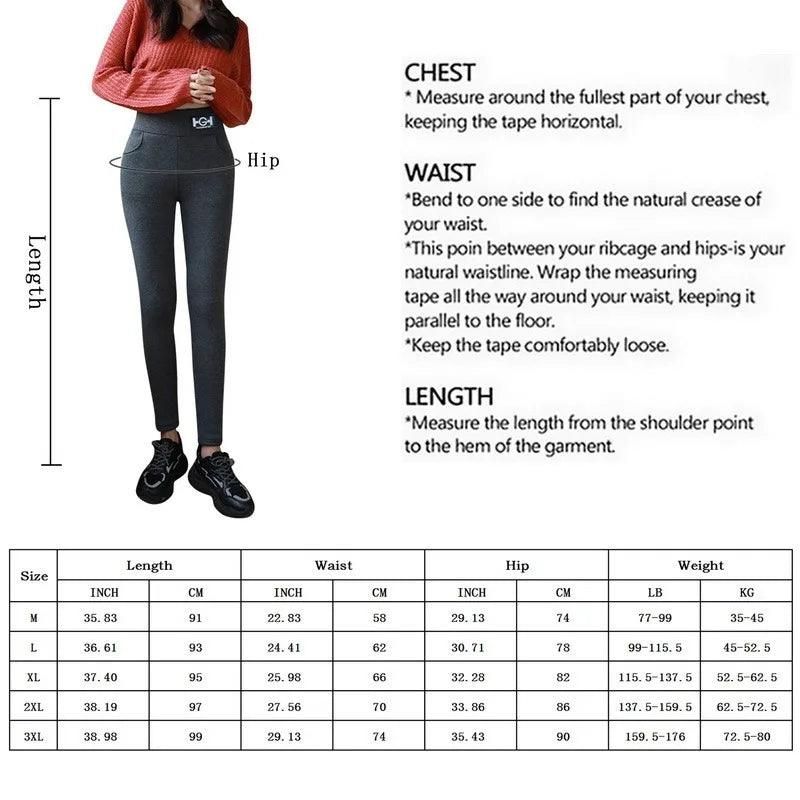 Winter Women Leggings Solid Warm Leggings Thicken Lambwool Hight Waist Fleece Keep Butt Lift High Stretchy Walking Pants Pocket - Yara fashion  60328763 Winter Women Leggings Solid Warm Leggings Thicken Lambwool Hight Waist Fleece Keep Butt Lift High Stretchy Walking Pants Pocket 